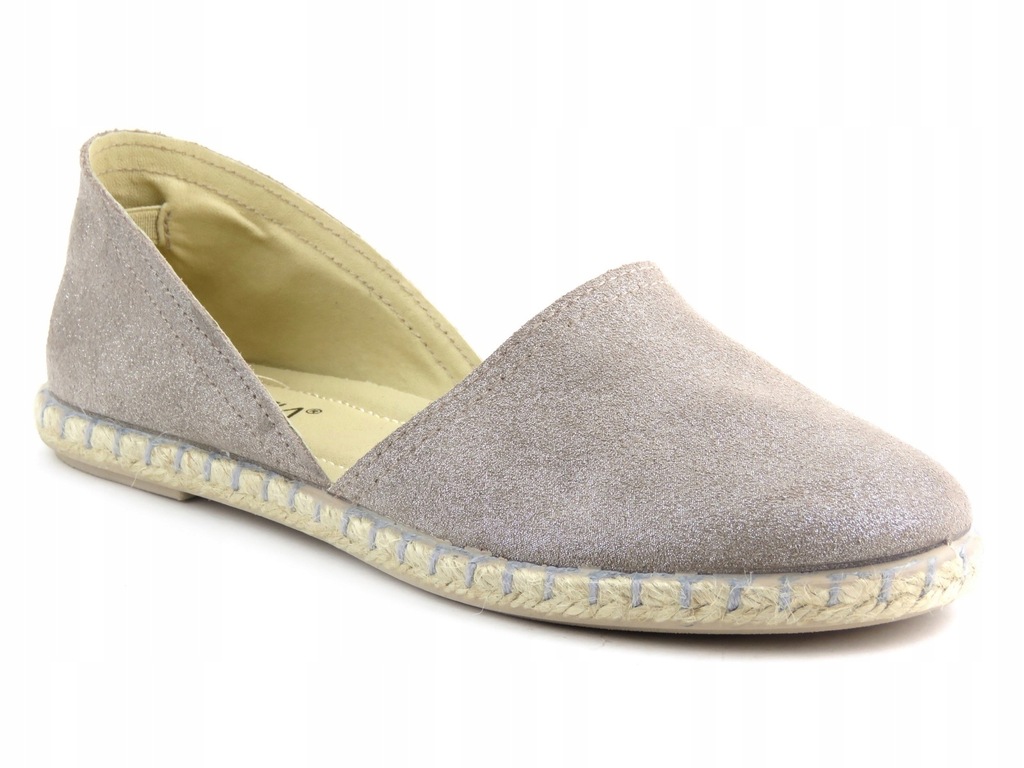 ESPADRYLE PÓŁBUTY VENEZIA 2166 ZAMSZOWE SZARY HIT