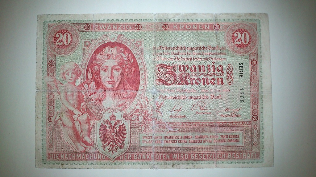 Polska, Zabór Austriacki, 20 Koron, 1900, b.rzadki