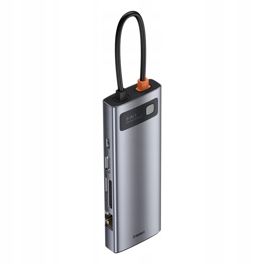 Baseus Metal Gleam 9w1 wielofunkcyjny HUB USB Typ C - 3x USB 3.2 Gen 1 5Gbp