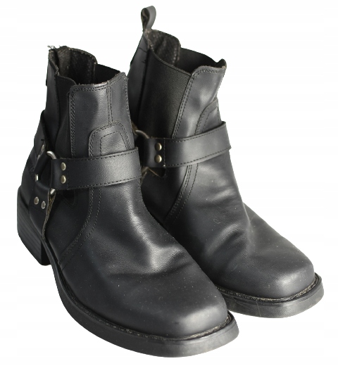 C318 BUTY SKÓRZANE KOWBOJKI KAWALERYJKI R.41