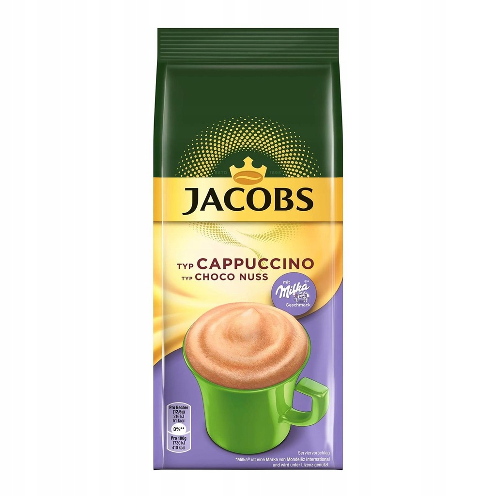 Jacobs Cappucino Orzechowe z Czekoladą Milka 500 g