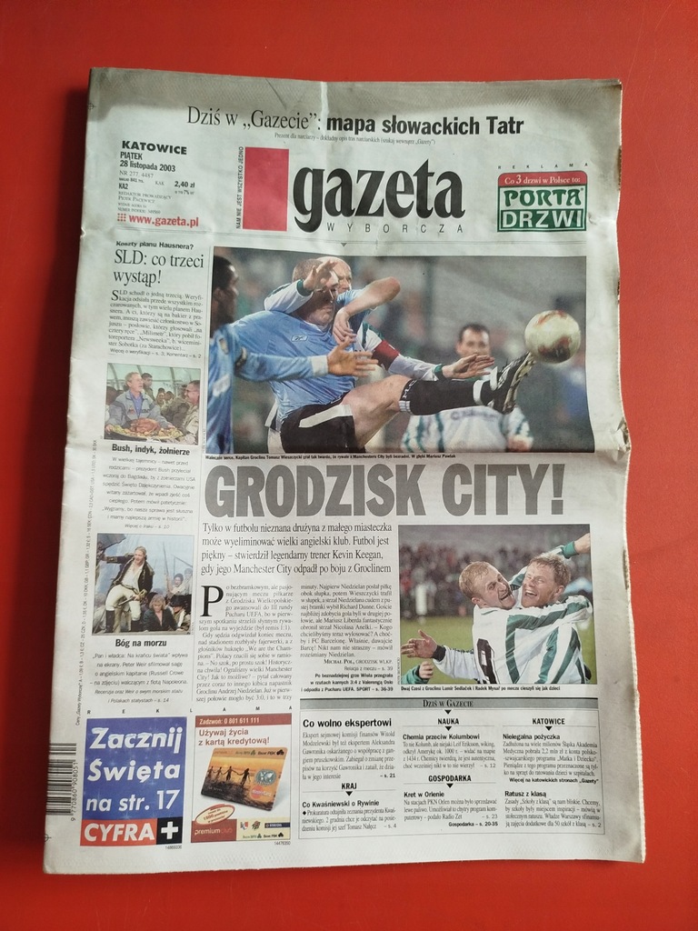 Gazeta Wyborcza, 28 listopada 2003, nr 277, Adam Małysz