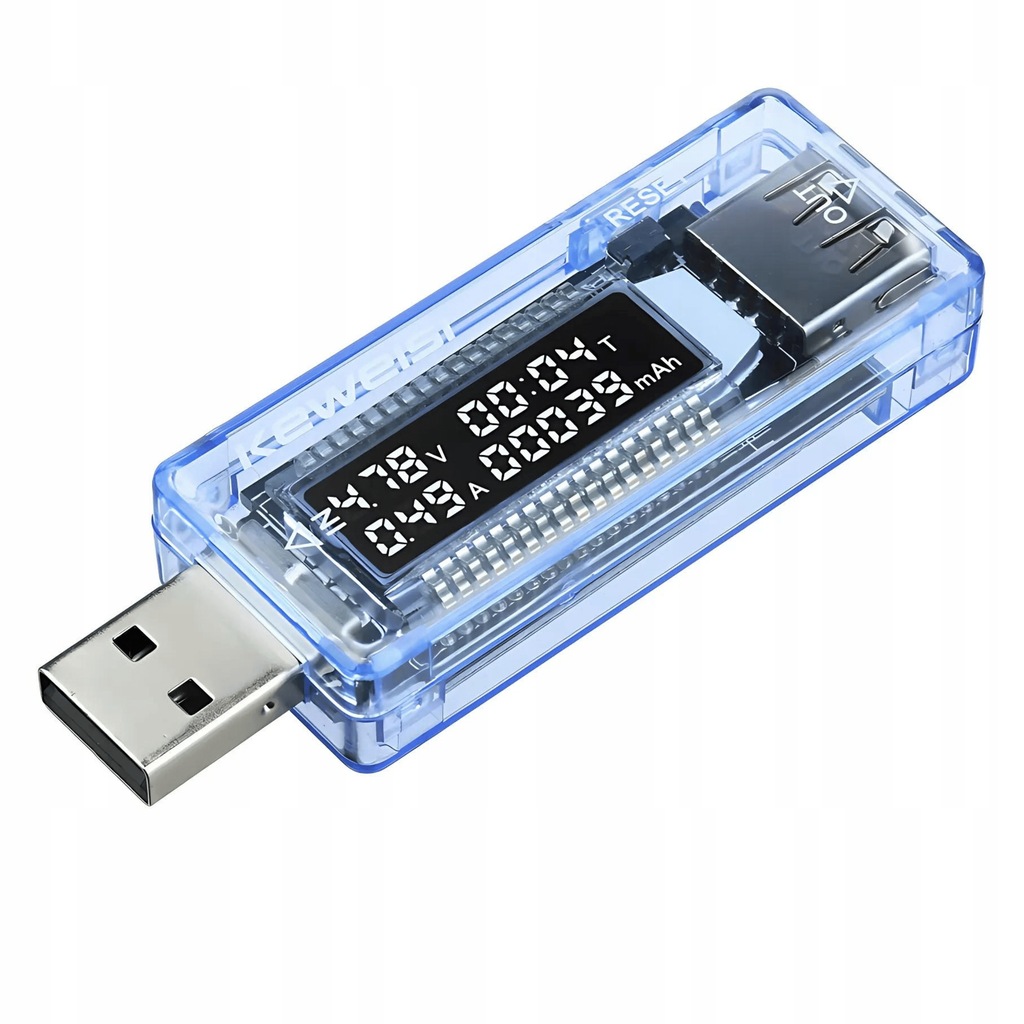 TESTER USB V20 3A WOLTOMIERZ AMPEROMIERZ MIERNIK NAPIĘCIA NATĘŻENIA LCD