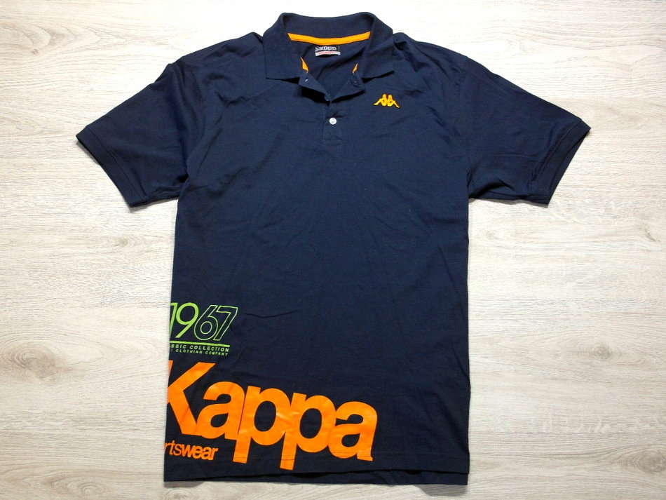 KAPPA _ MARKOWA CZARNA KOSZULKA POLO Z LOGO _ XXL