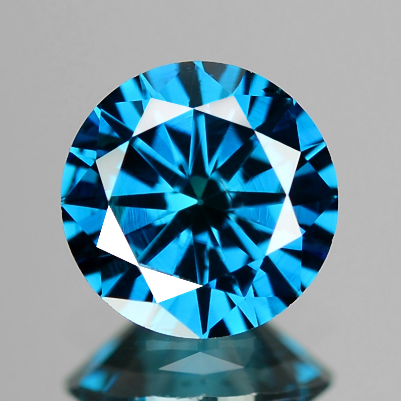 Diament Brylant niebieski na złoty pierścionek 0.48 ct Certyfikat GIL Wideo