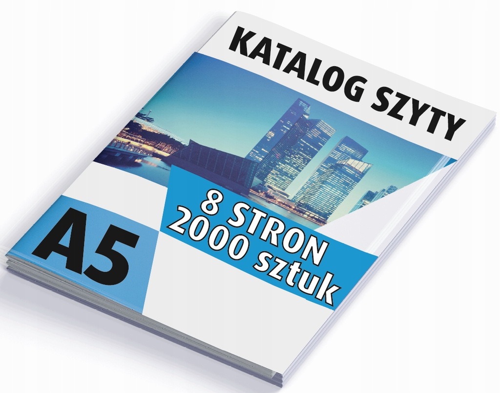 KATALOG Szyty 8 stron A5 BROSZURA FOLDER 2000 szt.