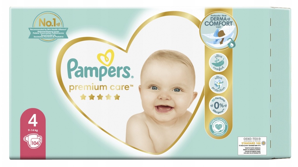 PAMPERS Pieluszki Premium Care 4 Maxi 104 szt.