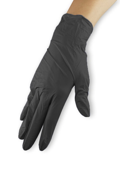 Neonail Rękawiczki nitrylowe czarne rozmiar L 4767