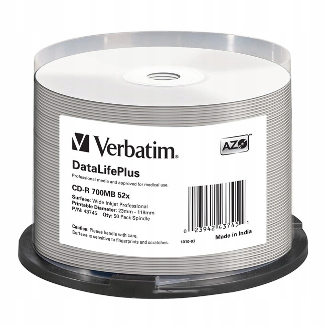 CD-R Verbatim Printable DL+ 50szt