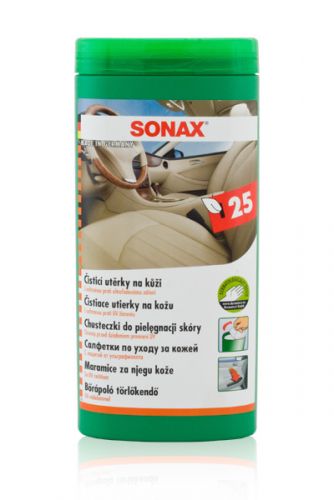 SONAX ściereczki do siedzeń skórzanych 25 szt.