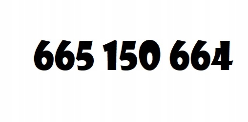665 150 664 prosty numer PLUS dobreNUMERY-pl