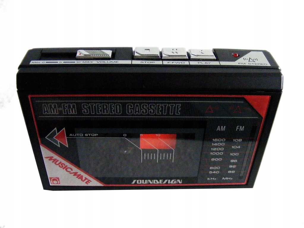 SOUNDESIGN 4365/ USA CASSETTE RADIO PLAYER /1985r. 12749692365