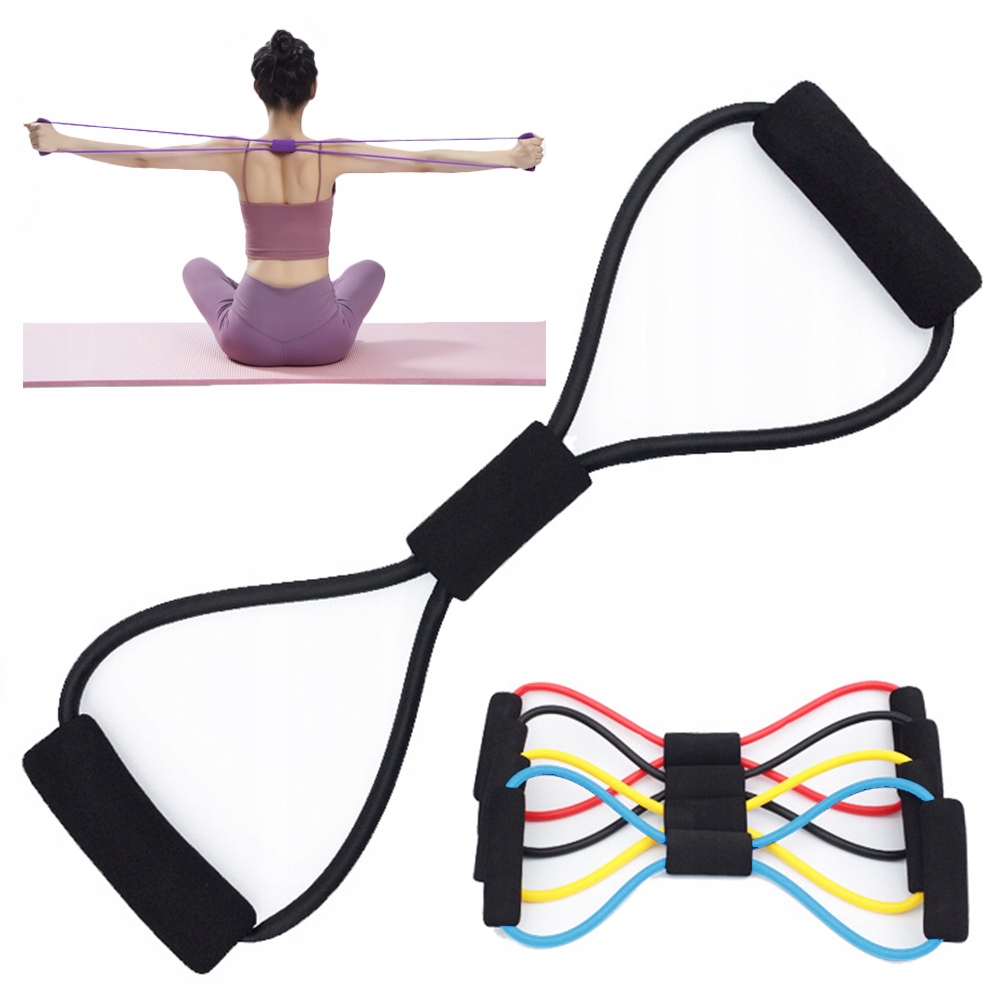 EKSPANDER GUMA TRENINGOWA OPOROWA DO ĆWICZEŃ MOCNA FITNESS BAND NAPINACZ