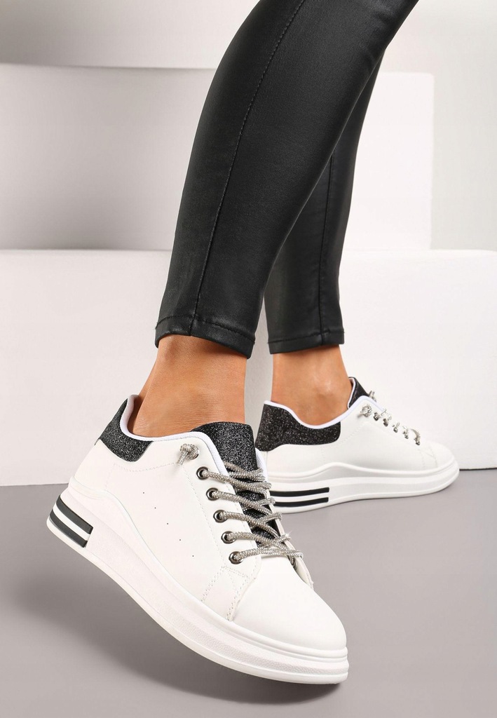 Renee Biało-Czarne Sneakersy damskie 36