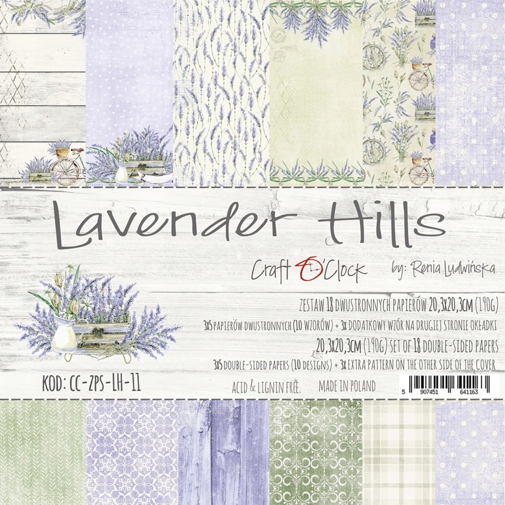 Zestaw papierów 20x20 - Lavender Hills
