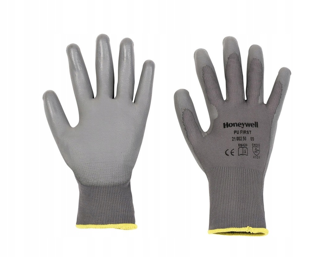 Rękawiczki robocze Honeywell 2100250–06 PU First – szary R: 6