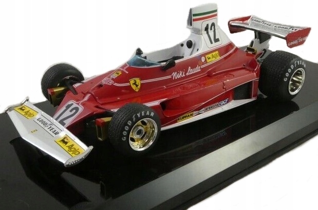 bolid F1 Ferrari 312T #12 Niki Lauda 1975 model 1:24