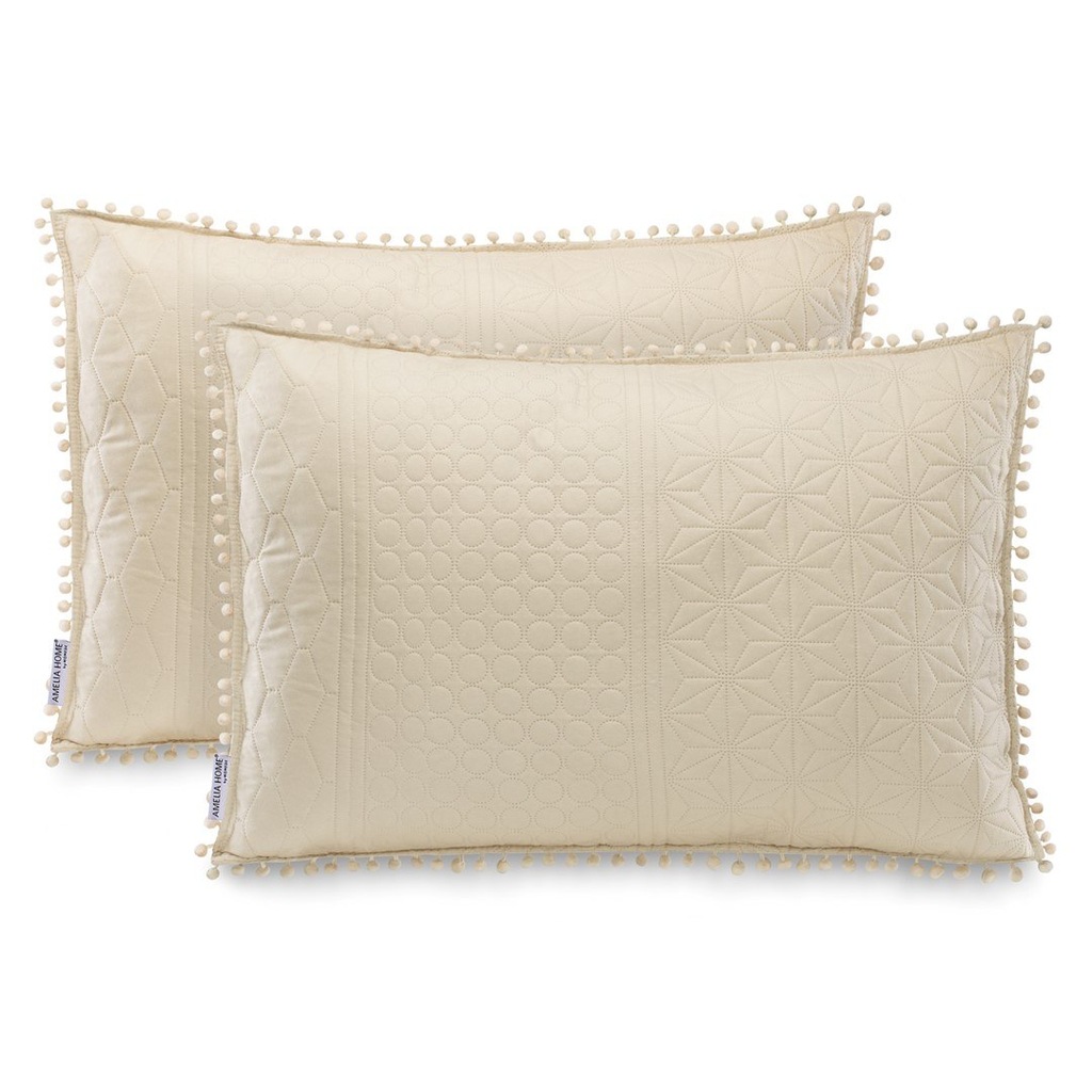 Poszewka dekoracyjna MEADORE 50x70 ameliahome - CUS/AH/MEADORE/BEIGE/50x70*