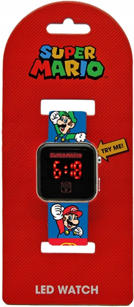 ND40_GSM4236 Zegarek LED z kalendarzem Super Mario