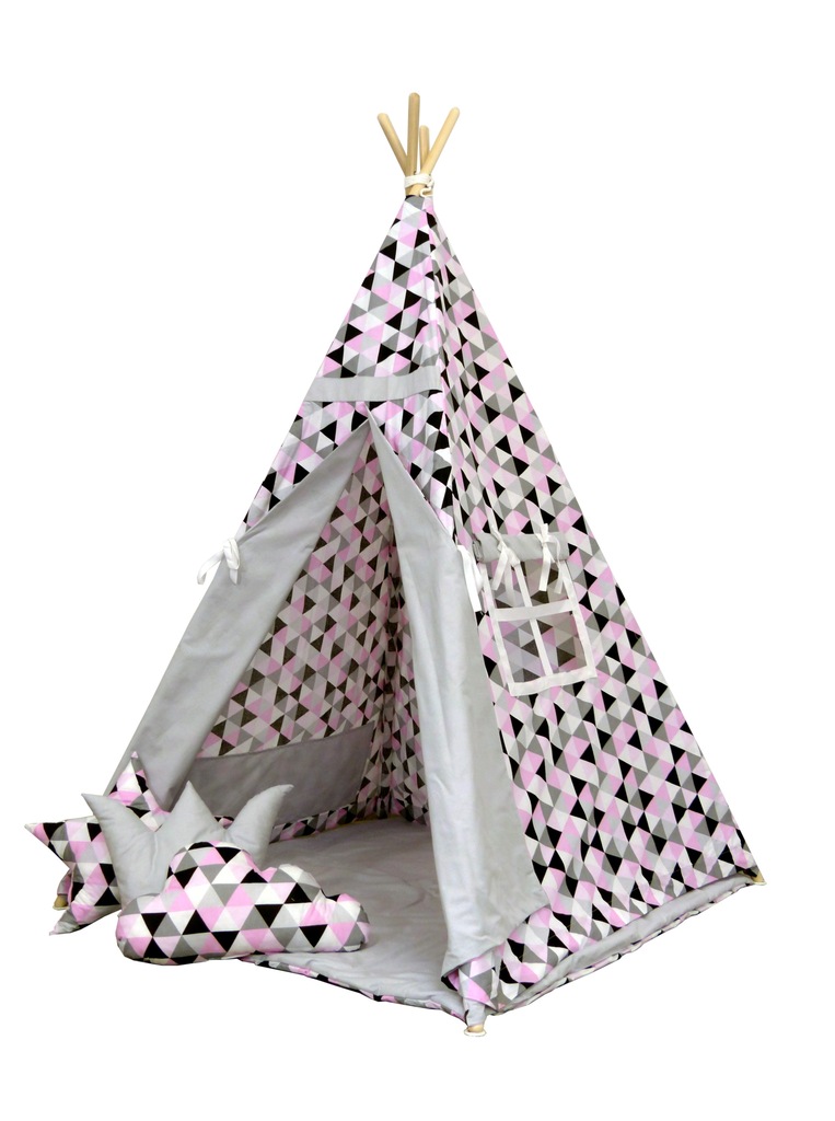 Namiot TIPI WIGWAM Zestaw Mata Poduszki Namiot TIPI WIGWAM Zestaw Mata Poduszki