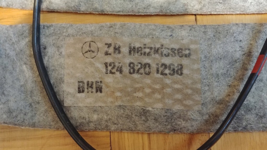 Mata grzewcza fotela siedzisko Mercedes W124 7874628887