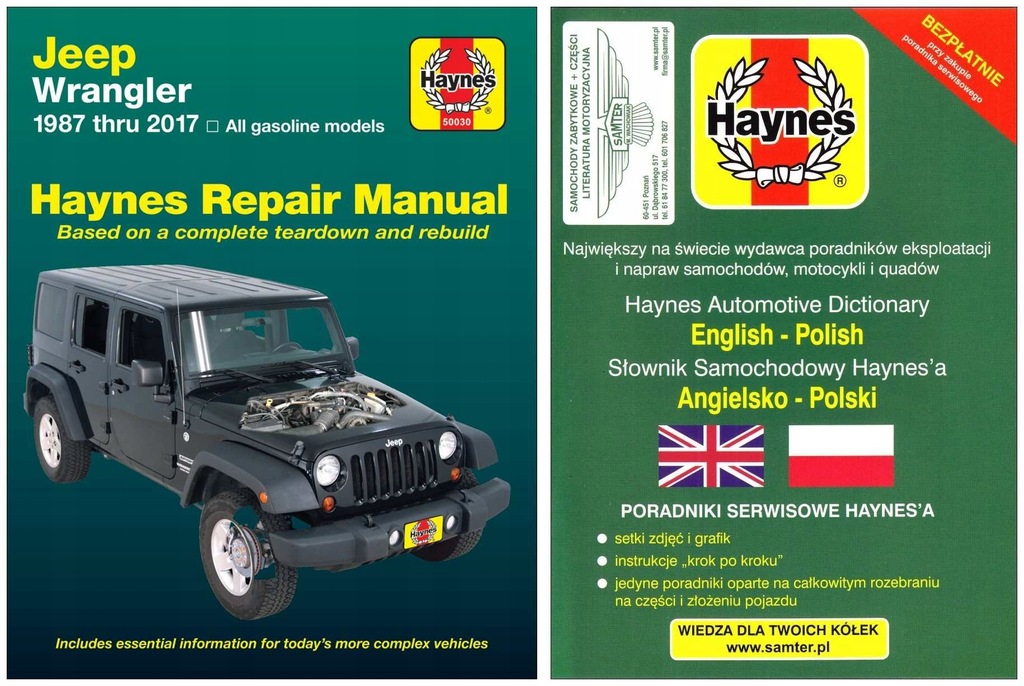 JEEP Wrangler (1987-2017) instrukcja napraw Haynes +GRATIS 24h