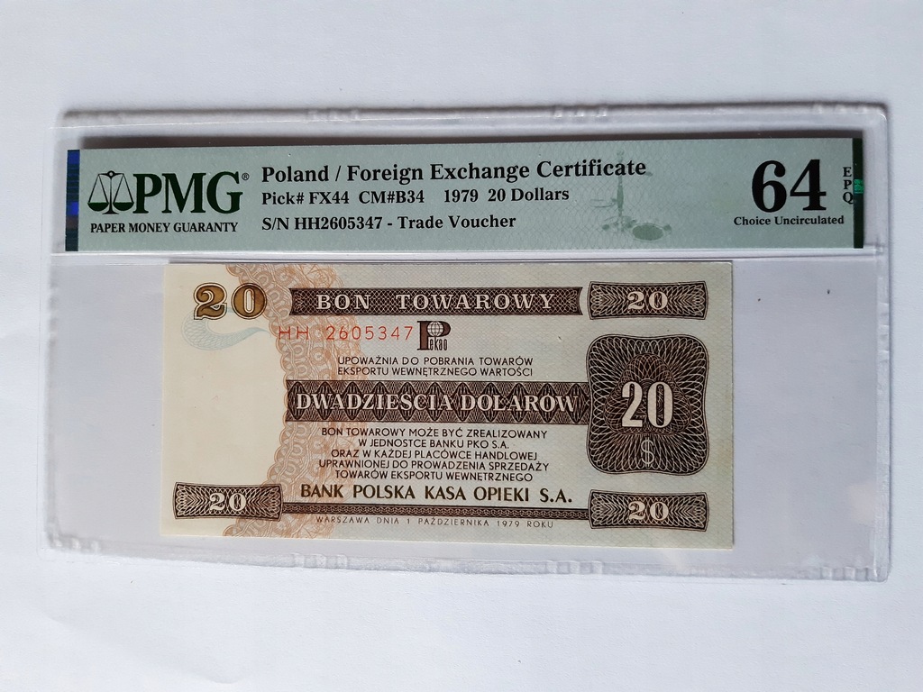 20 Dolar1979 PEWEX PMG 64 EPQ