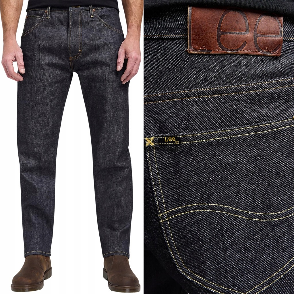 Lee 101Z Dry PROSTE SPODNIE JEANSOWE JAPAN PREMIUM BEZ STRECZU W36 L36
