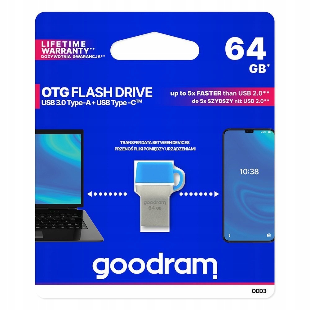 Goodram pendrive 64 GB pamięć USB 3.2 Gen 1 Blue