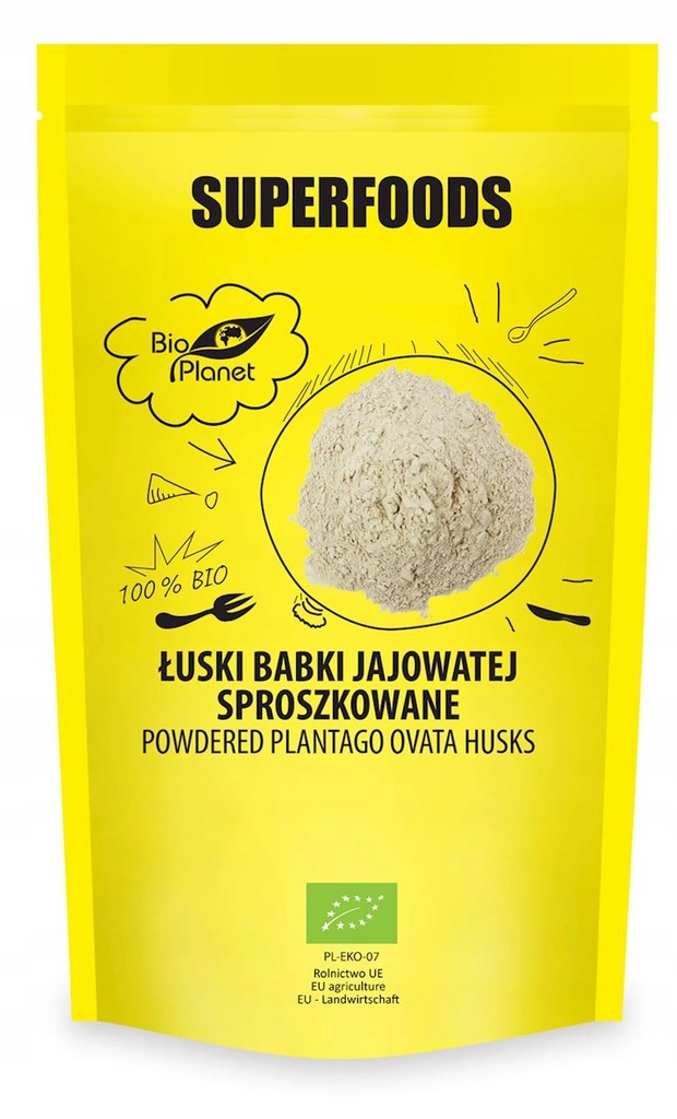 ŁUSKI BABKI JAJOWATEJ SPROSZKOWANE BIO 150 g