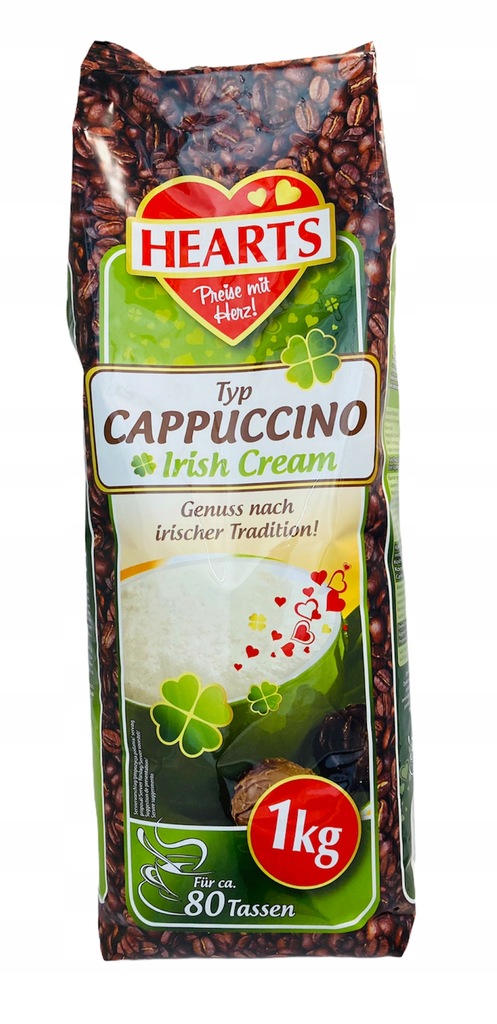 CAPPUCCINO IRISH CREAM 1kg 80 FILIŻANEK BIG PACK