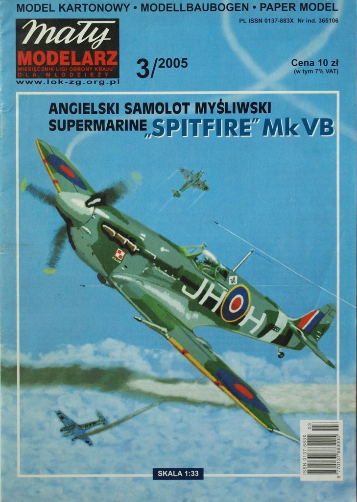 MAŁY MODELARZ MM 3/2005 SPITFIRE MkVB