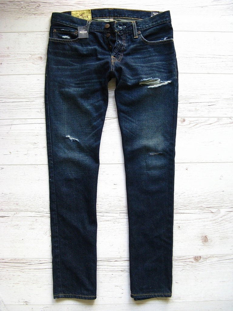 HOLLISTER - DESTROYED SKINNY JEANS NOWE W31 L30