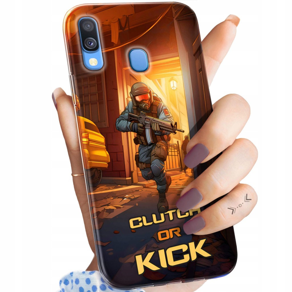 ETUI DO SAMSUNG GALAXY A40 WZORY CS GO COUNTER-STRIKE OBUDOWA POKROWIEC