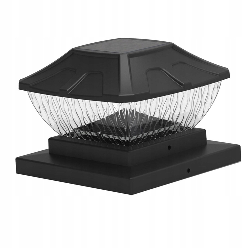 Post in Cap of Light Solar Post in Cap Black