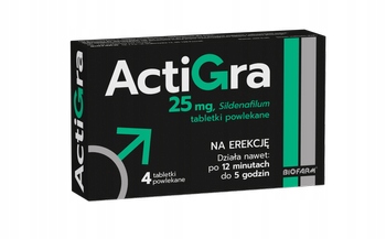 ACTIGRA 25MG, potencja,sildenafil,maxigra 4TABL