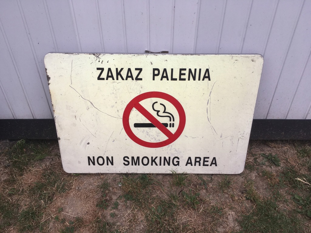 TABLICA ZAKAZ PALENIA 91X61 NON SMOKING AREA
