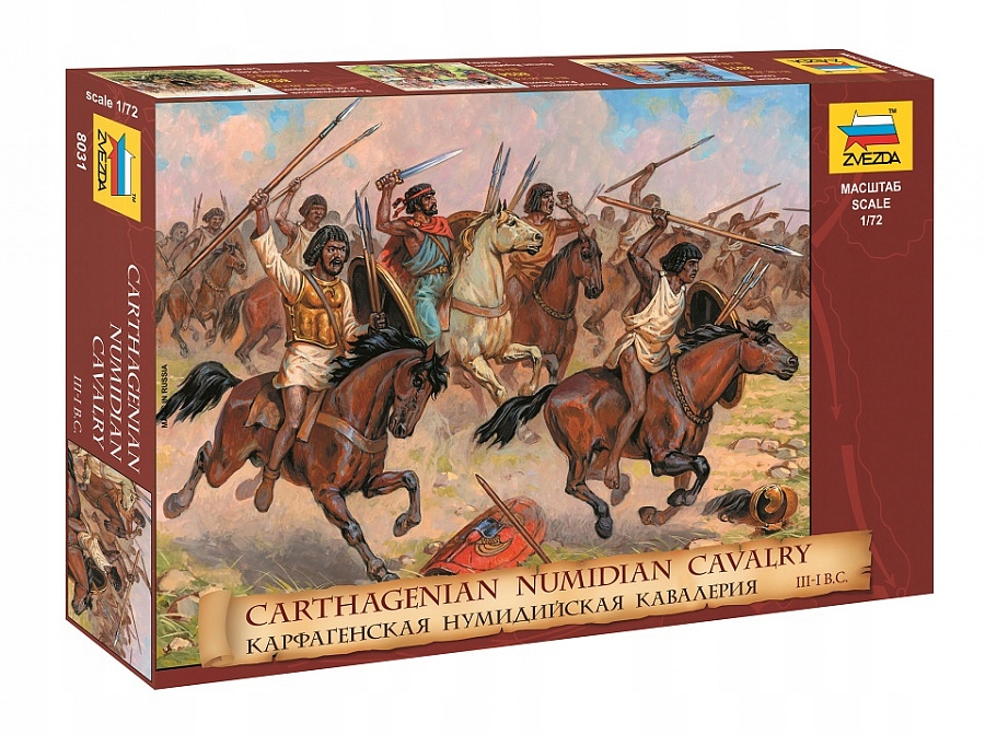 Zvezda 8031 1/72 Carthaginian Numidian Cavalry III – I B.C.