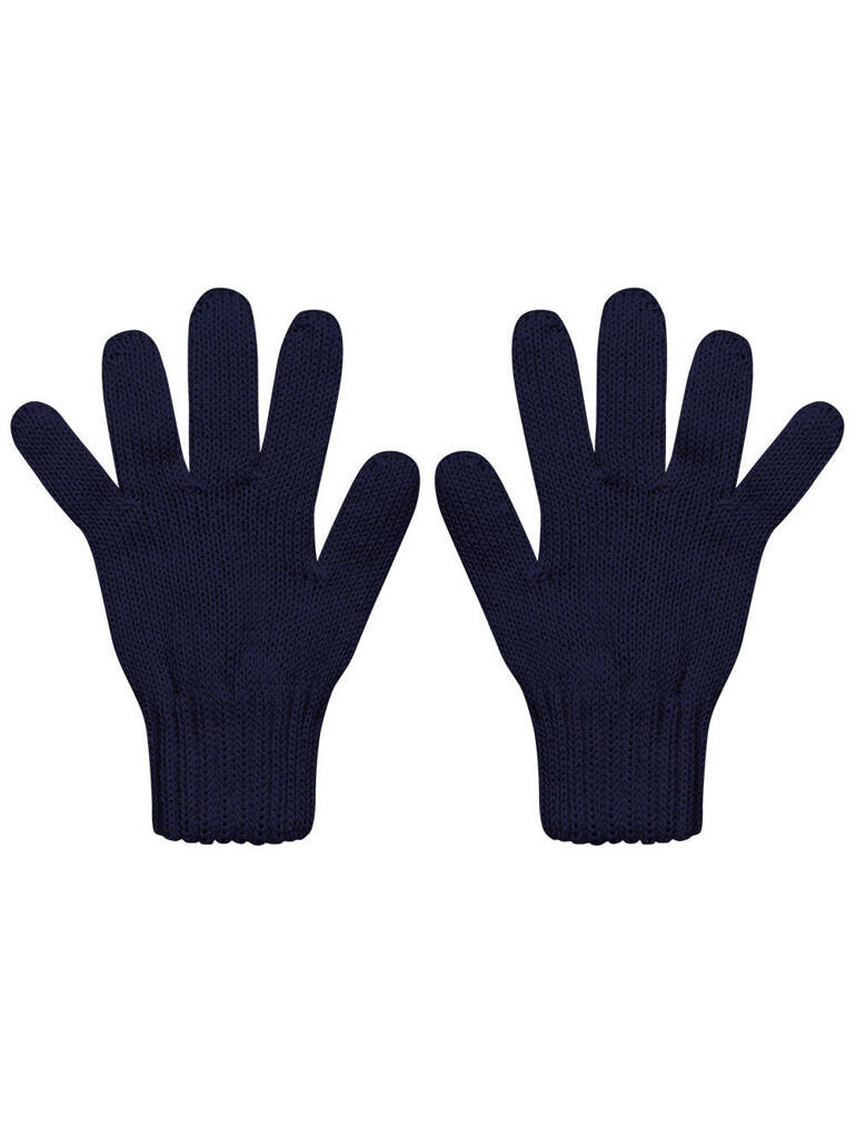 Wełniane rękawiczki dziecięce z palcami- CZARNE BARBARAS 3-8 LAT