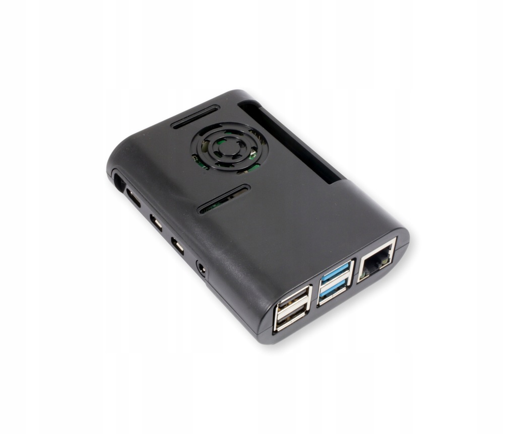 Obudowa zaokrąglona czarna dla Raspberry Pi 4B