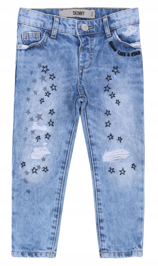 Spodnie jeansowe, gwiazdki DENIM CO 5-6 lat 116 cm