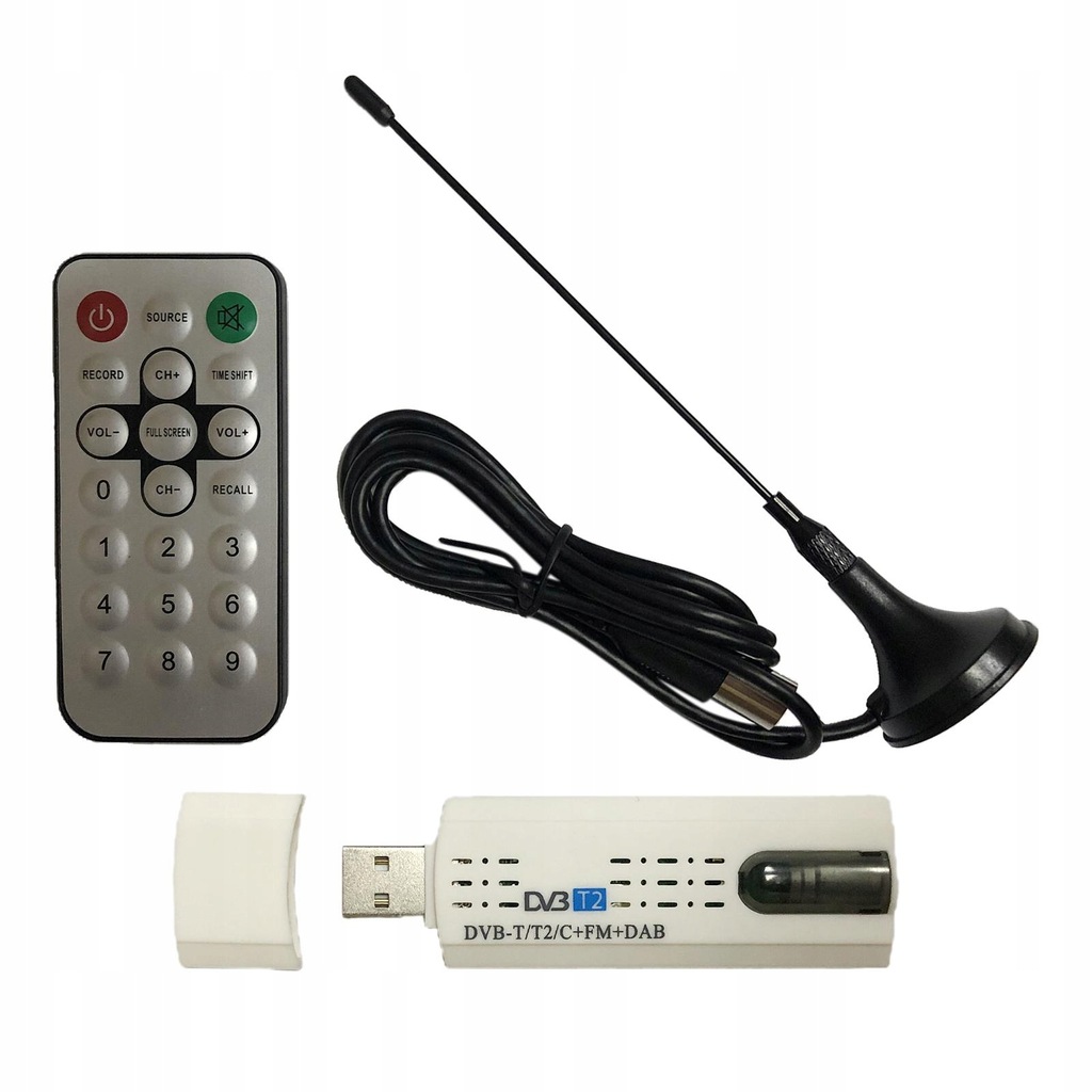 USB 2.0 -T2/T/ Stick FM DAB Tuner TV Antena