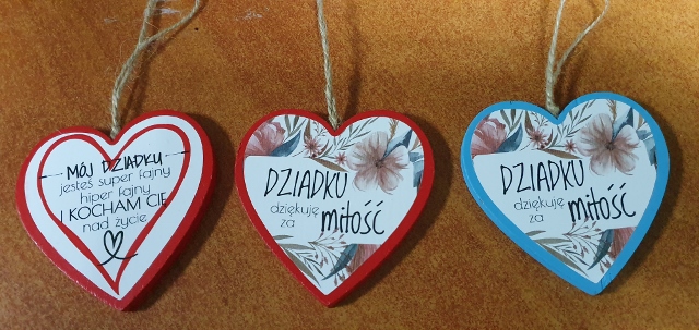 serce wiszące DZIADEK 131-7-BD-3,4