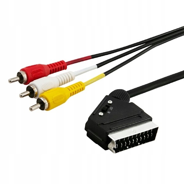 Kabel Savio CL-133 SCART (Euro) - 3x RCA (cinch) 2