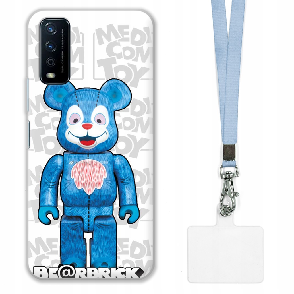 ETUI DO VIVO Y11s OCHRONA CASE + SMYCZ SZARA KAWS DLA NASTOLATKÓW WZORY