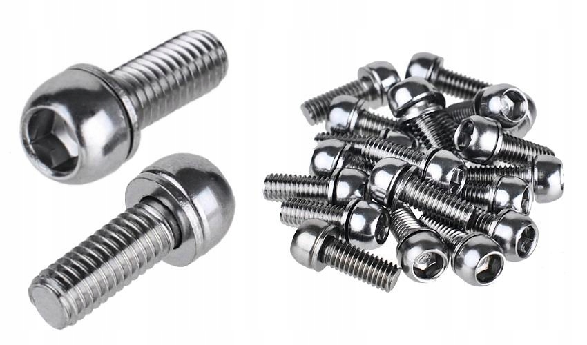ŚRUBA IMBUSOWA M6 X 15 MM MAŁA GŁÓWKA ROWEROWA FV