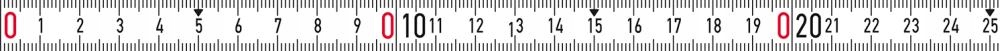 BMI Liniał przymiar biały samoprzylepny 2x13 prawa