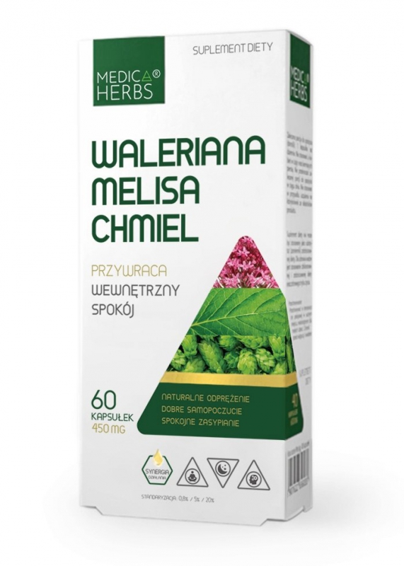 WALERIANA MELISA CHMIEL 60 KAPSUŁEK MEDICA HERBS