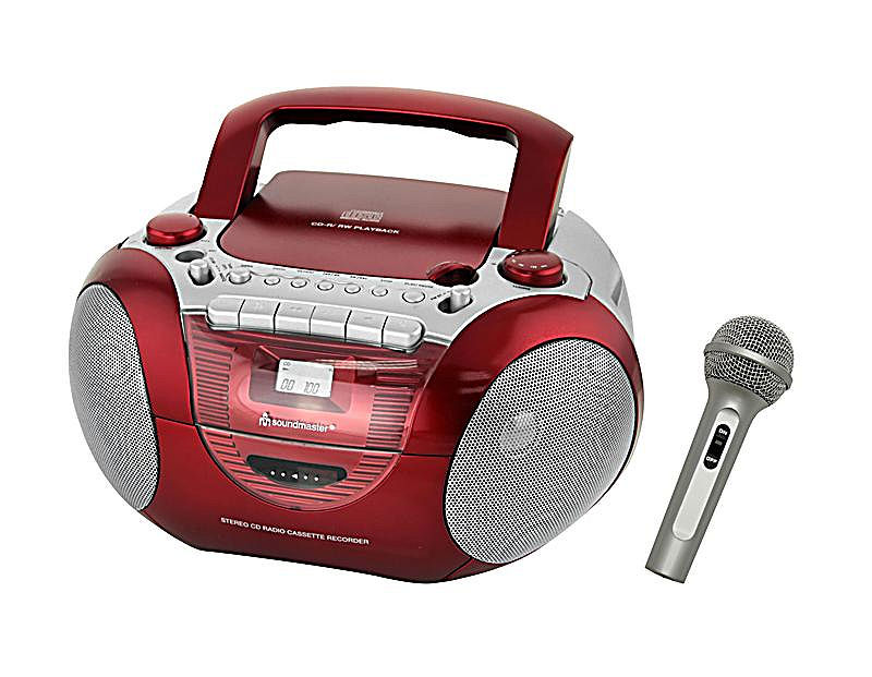 5 BOOMBOX DO KARAOKE RADIO CD KASETA MIKROFON 7185355799 oficjalne