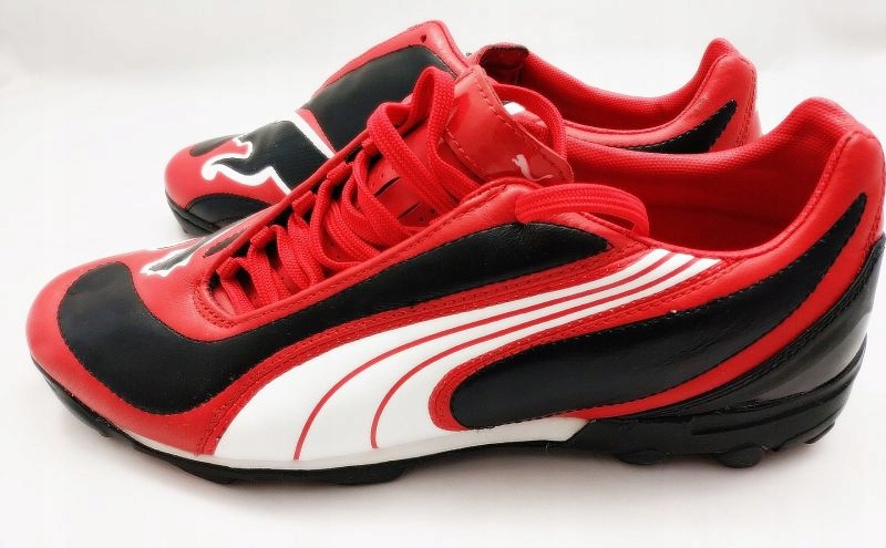 BUTY DO PIŁKI NOŻNEJ PUMA V3.08 CZARNOCZERWONE R4